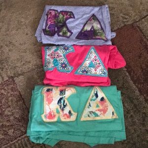 3 stitched Kappa Delta shirts